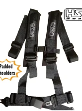 HSP Seats 4 Point Harness 2 Inch Auto Buckle Black                                     - SB22A4B-JJHX - Image 4